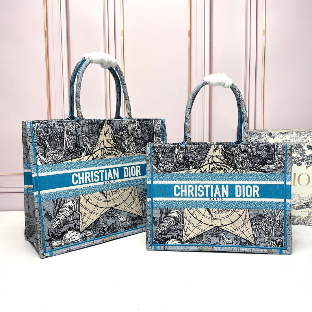 Large Dior Book Tote Bag