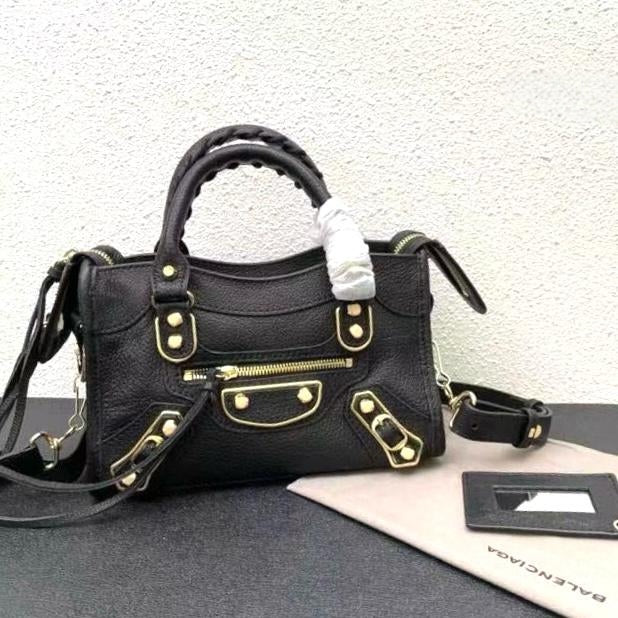 Balenciaga Women's Natural Metallic City Bag