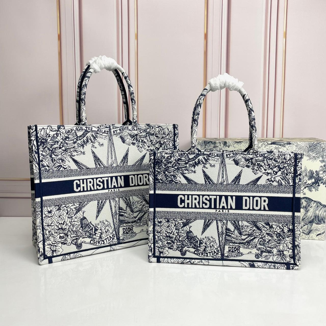 Large Dior Book Tote Bag