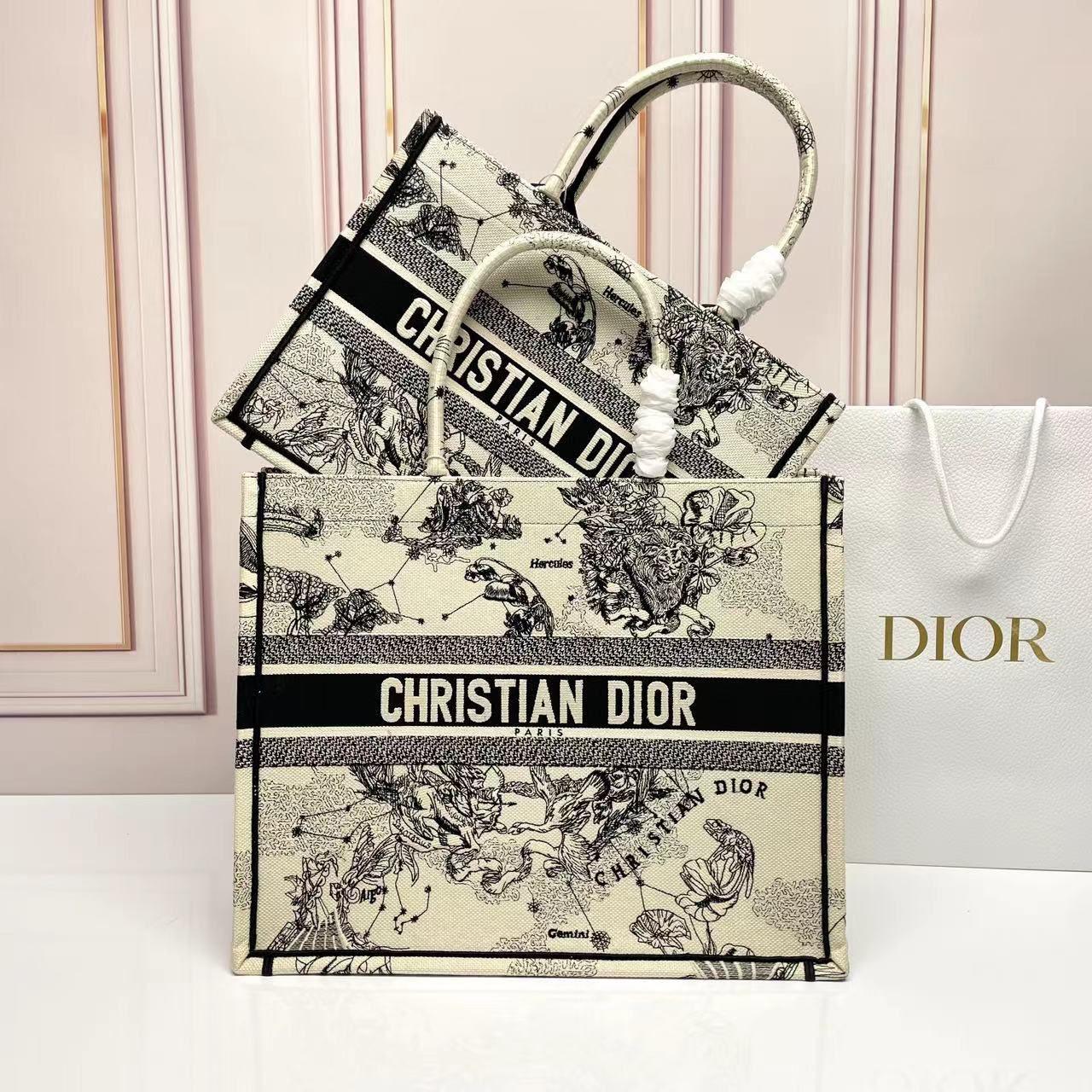 Large Dior Book Tote Bag