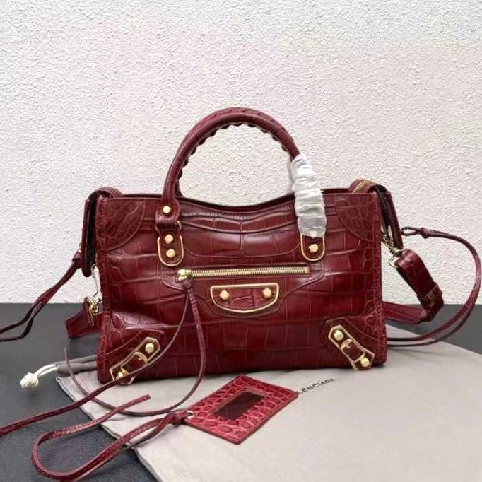 Balenciaga Women's Natural Metallic City Bag
