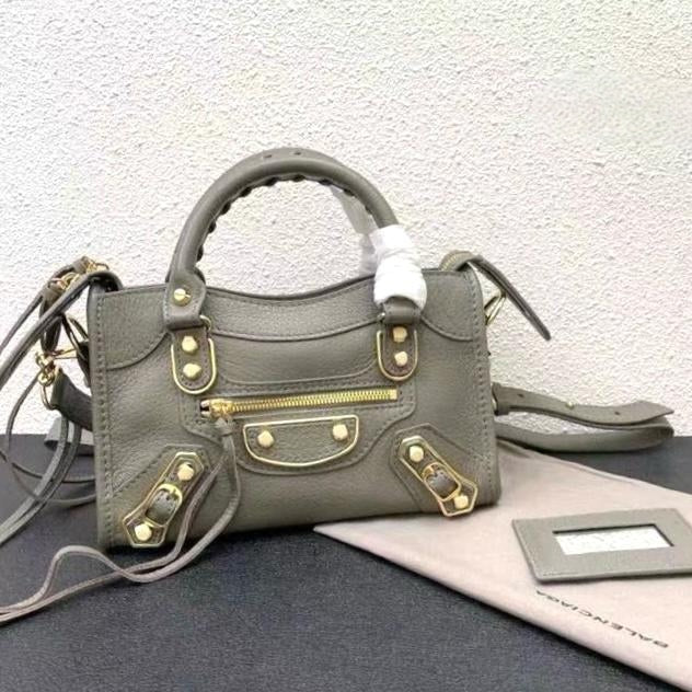 Balenciaga Women's Natural Metallic City Bag