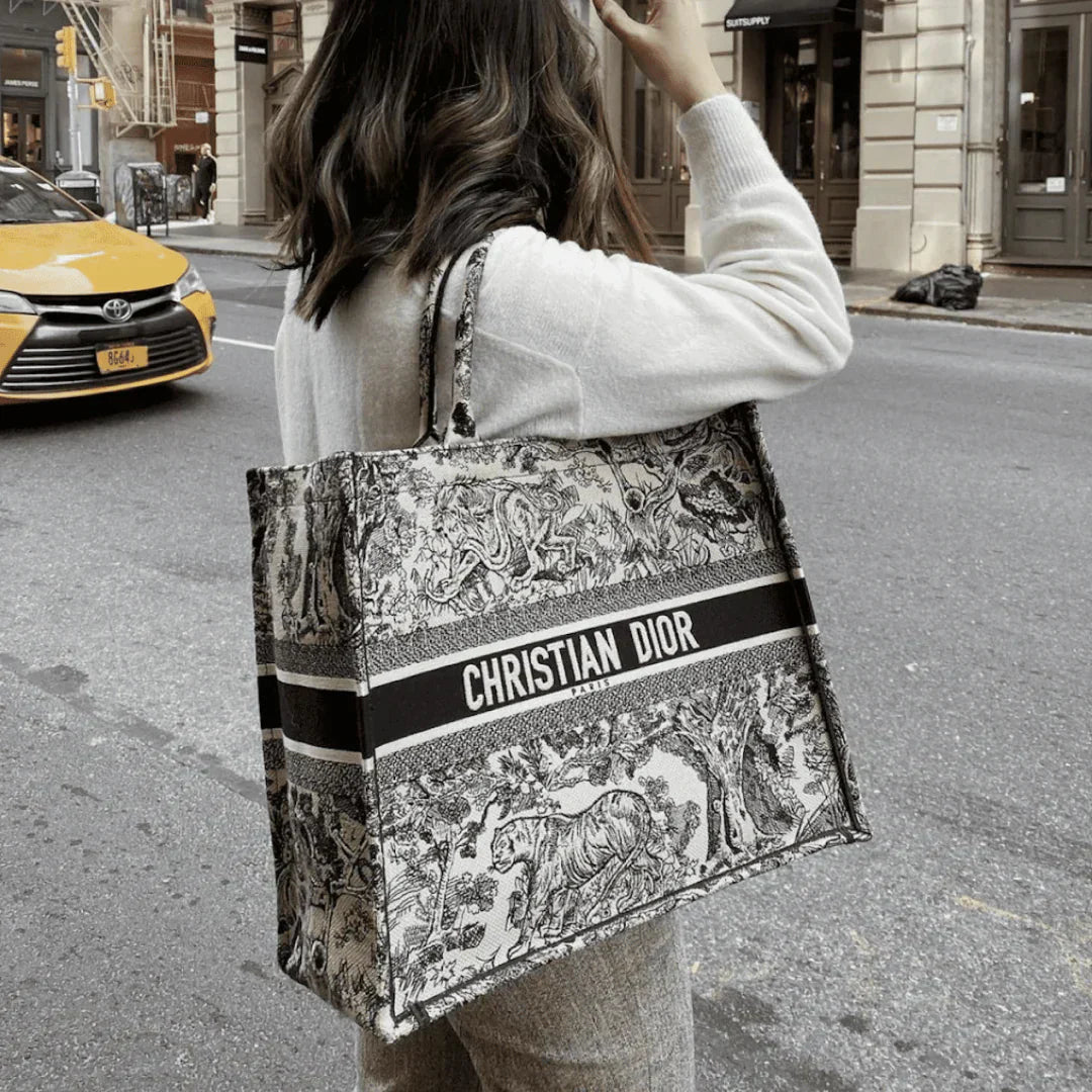 Large Dior Book Tote Bag