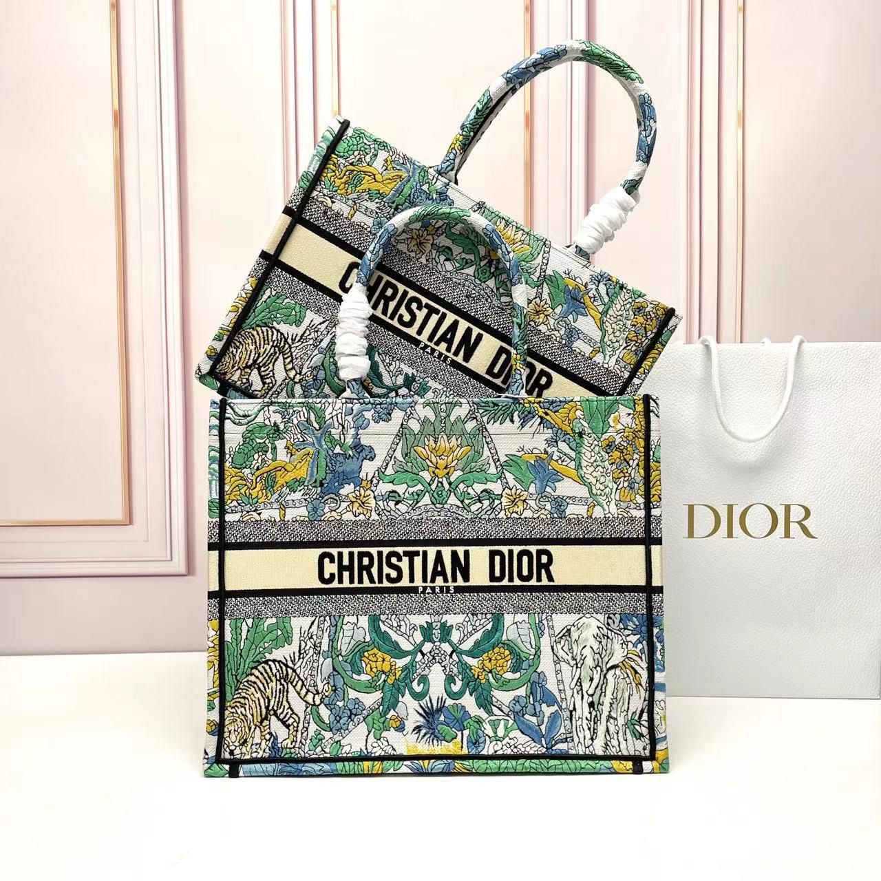 Large Dior Book Tote Bag
