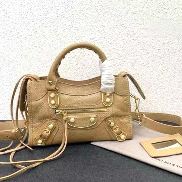 Balenciaga Women's Natural Metallic City Bag