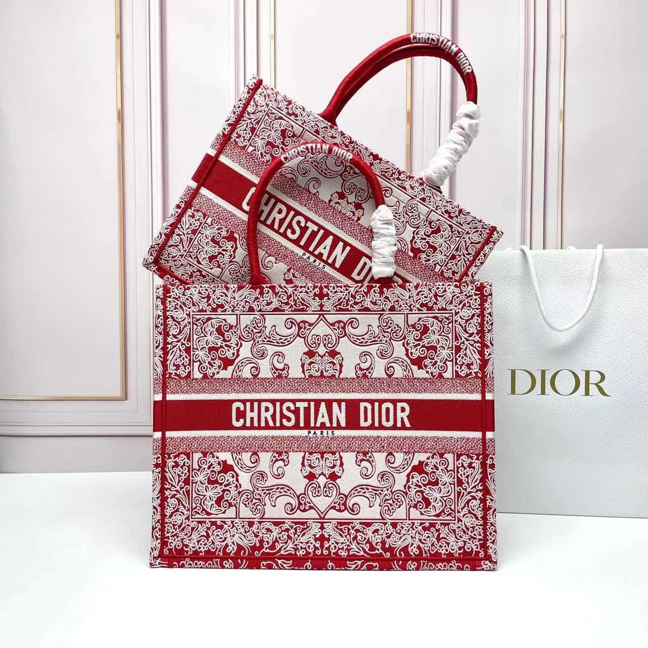 Large Dior Book Tote Bag