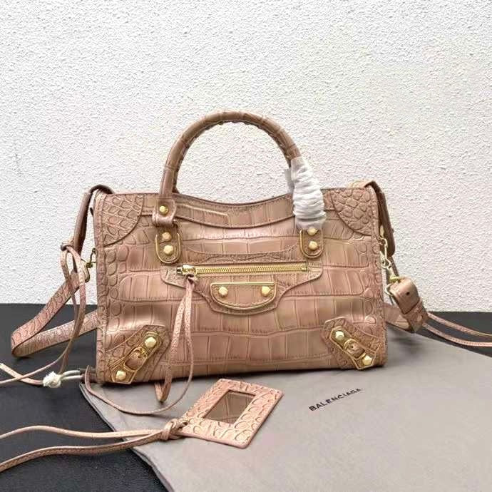 Balenciaga Women's Natural Metallic City Bag