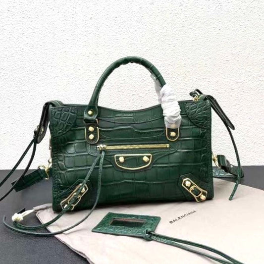 Balenciaga Women's Natural Metallic City Bag